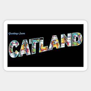 Greetings from Catland Sticker